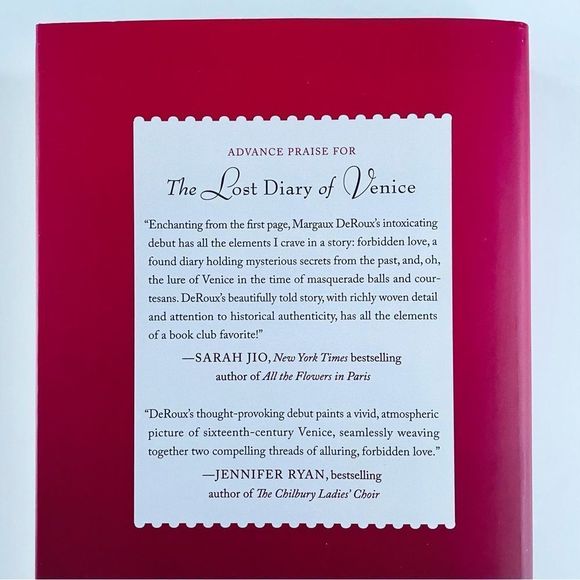 BOOK, Lost Diary of Venice, Margaux DeRoux NWT - Picture 14 of 14